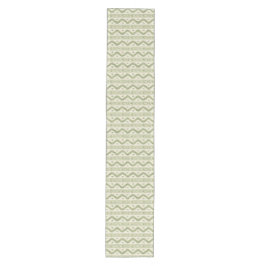 Caminho De Mesa Médio Corredor de Mesa Ikat Verde e Creme, Listra Tecida