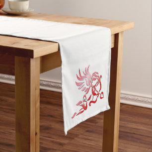Caminho De Mesa Médio Cupido vermelho com Arco e seta