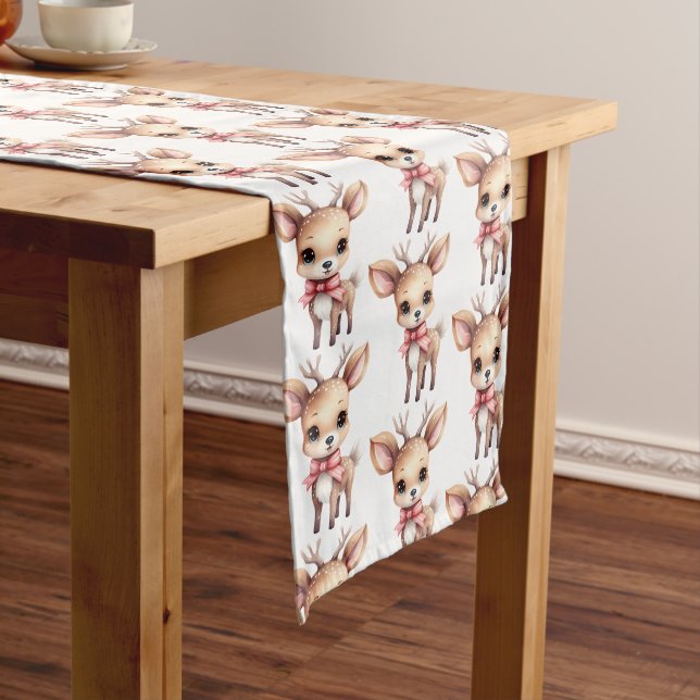 Caminho De Mesa Médio Cute Baby Deer Cartoon Illustration Pattern (No Local)