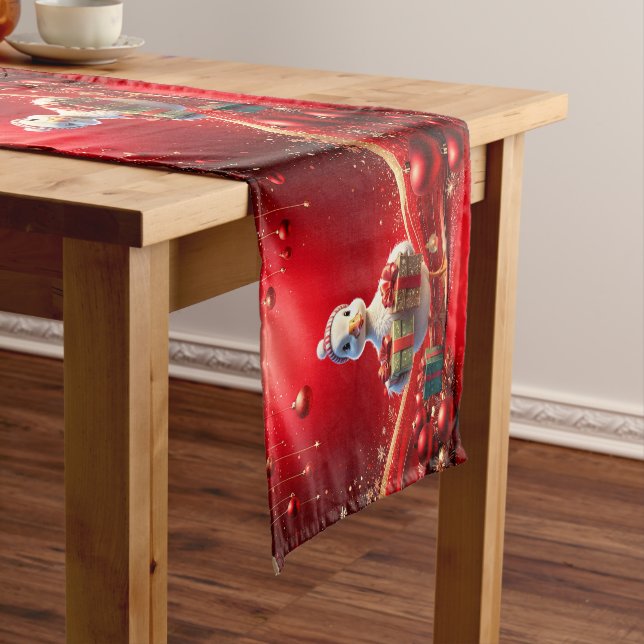 Caminho De Mesa Médio Cute Duck Christmas Holiday Table Runner (No Local)