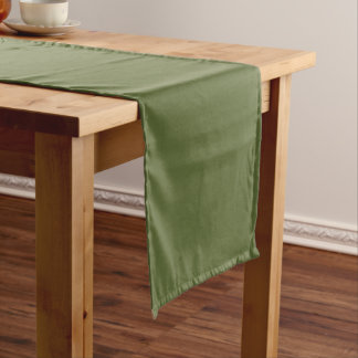 Caminho De Mesa Médio Decoração de Casamento Verde Oliva Moderna