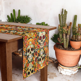 Caminho De Mesa Médio Dia dos Mortos ou das Cascas de Açúcar do Hallowee