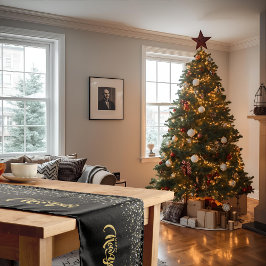 Caminho De Mesa Médio Elegant Black Table Runner