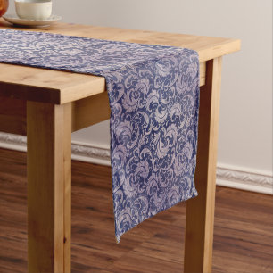 Caminho De Mesa Médio Elegante Cor damasco roxa