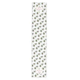 Caminho De Mesa Médio Elegante Holly Berries Feriado de Natal