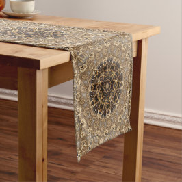 Caminho De Mesa Médio Executador de Mesa Decorativa Dourada Único