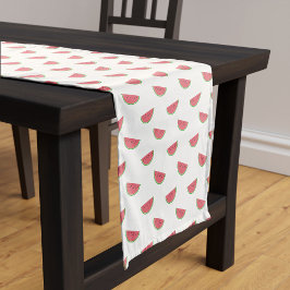 Caminho De Mesa Médio Fatia de Melancia Rosa Padrão de Verão Festa Branc