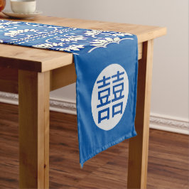 Caminho De Mesa Médio Felicidade floral chinesa dupla
