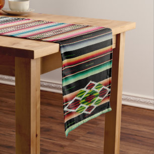Caminho De Mesa Médio Festa espanhola tradicional geral mexicana Serape