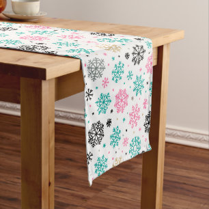 Caminho De Mesa Médio Flocos de neve retrô