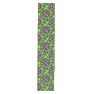 Caminho De Mesa Médio Flores Fractais Verdes Rosa-Rosa-Abstrato modernas