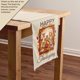 Caminho De Mesa Médio Folhas de outono de Animais da Floresta de Ação de