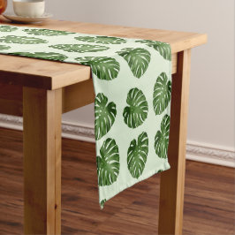 Caminho De Mesa Médio Folhas de Palma, Folhas Verdes, Padrão Tropical