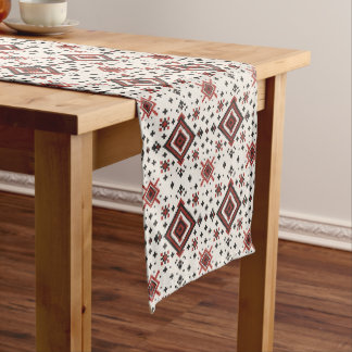 Caminho De Mesa Médio Folk Diamond Cross Stitch Seamless Pattern