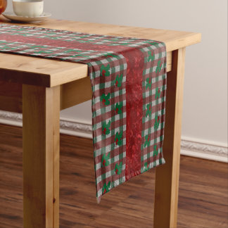 Caminho De Mesa Médio Gingham Gingham 16 pol x 90 pol de longa Mesa no X