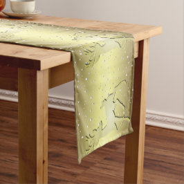 Caminho De Mesa Médio Golden Reindeer Snowy Holiday Table Runner