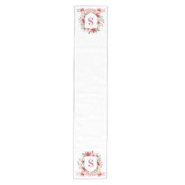 Caminho De Mesa Médio Grandmillennial Holiday Crest | Christmas Monogram