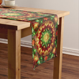 Caminho De Mesa Médio Green Red Decorative Holiday Table Runner