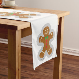 Caminho De Mesa Médio Homem De Pão-Gingerido Fazer Anjo Na Neve