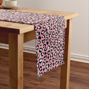 Caminho De Mesa Médio Impressão Animal, Leopardo Rosa, Manchas de Chita,