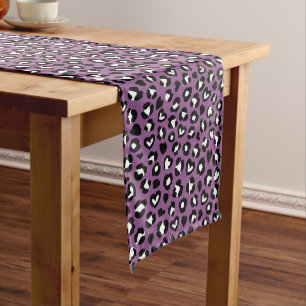 Caminho De Mesa Médio Impressão Animal, Leopardo Roxo, Manchas de Chita,