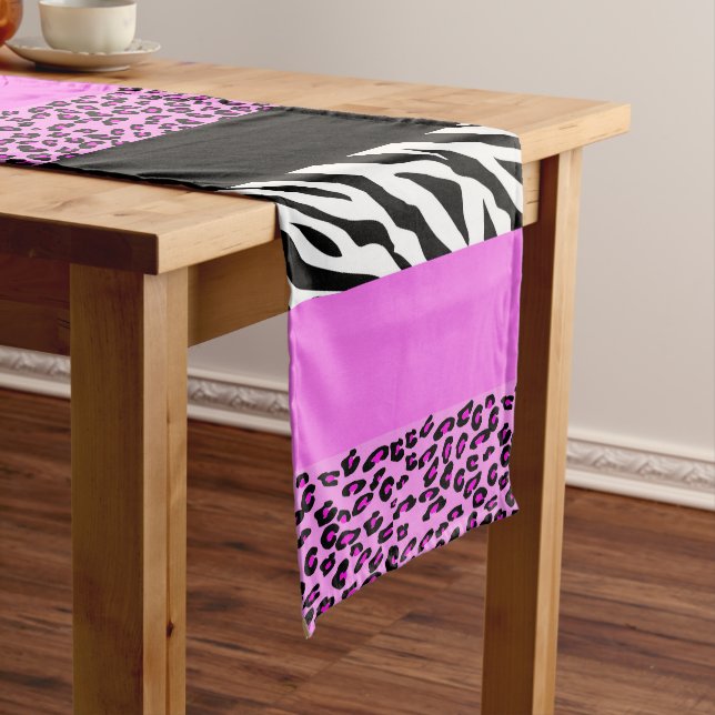 Caminho De Mesa Médio Impressão Leopardo, Impressão Zebra, Impressão Ani (No Local)