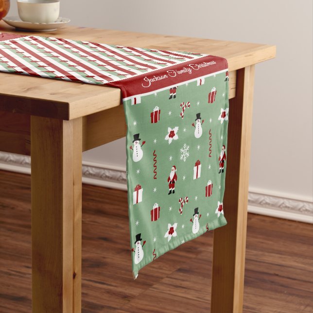 Caminho De Mesa Médio Impressões de Natal (No Local)