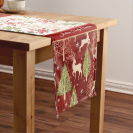 Caminho De Mesa Médio Impressões Festivas de Natal de Rena
