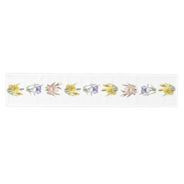 Caminho De Mesa Médio Jardim de Flores de Íris (Horizontal)
