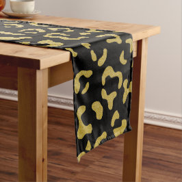 Caminho De Mesa Médio Leopardo Dourado, Brilhante Dourada, Padrão-Leopar