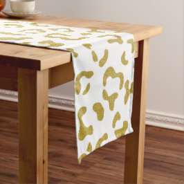 Caminho De Mesa Médio Leopardo Dourado, Brilho Dourado, Impressão Leopar