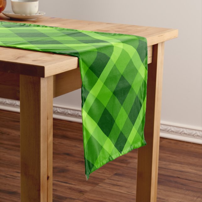 Caminho De Mesa Médio Linda árvore Xadrez verde Mesa média (No Local)