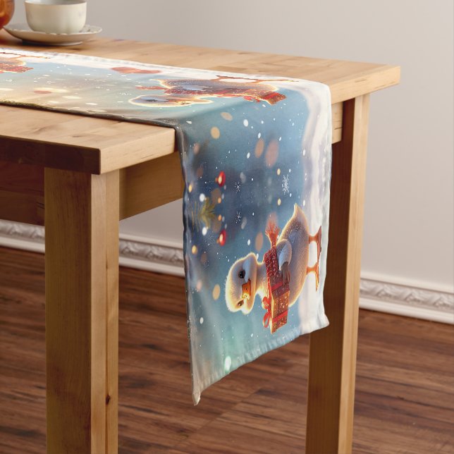 Caminho De Mesa Médio Little Duck Holiday Table Runner