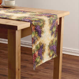 Caminho De Mesa Médio Luxury Tuscan Grapes Watercolor Table Runner