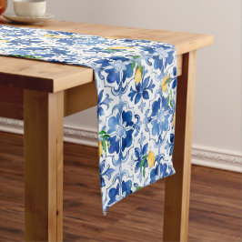 Caminho De Mesa Médio Majolica, limão, azulejos sicilianos,