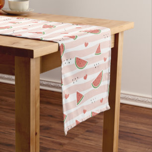 Caminho De Mesa Médio Melancias vermelhas, Corações, Stripes, Padrão de 