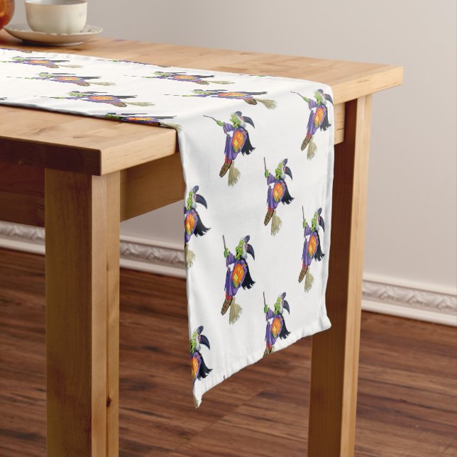 Caminho De Mesa Médio Mesa Halloween Runner 14" X 72"/Bruxa Voadora (No Local)