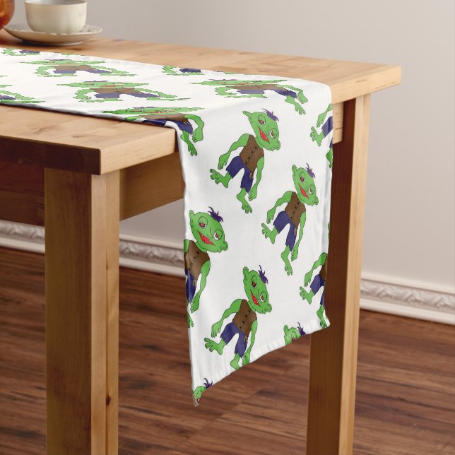 Caminho De Mesa Médio Mesa Halloween Runner 14" X 72"/Monstros (No Local)