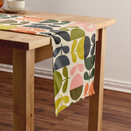 Caminho De Mesa Médio Mid‑century modern- Retro Scandinavian Flowers