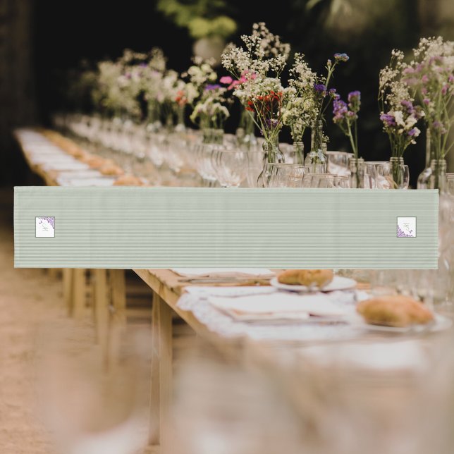 Caminho De Mesa Médio Monograma de Script Floral Purple Rastreado de Alg (Criador carregado)