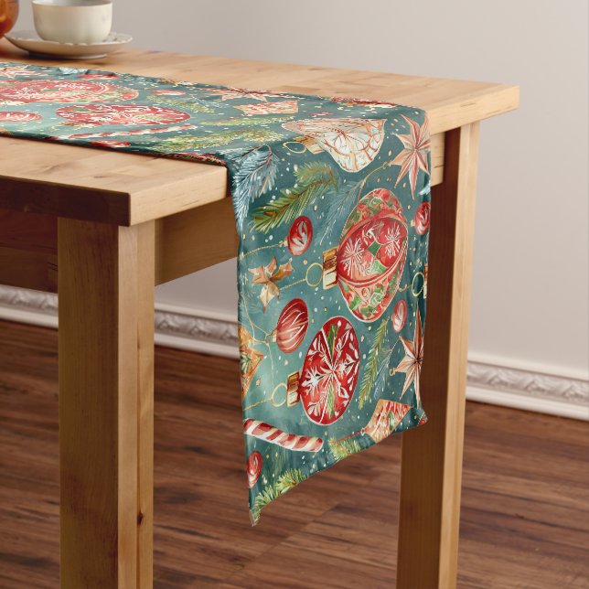 Caminho De Mesa Médio Ornamentos de Férias (No Local)