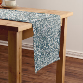 Caminho De Mesa Médio Padrão antigo de saída Vestida deixa fundo azul