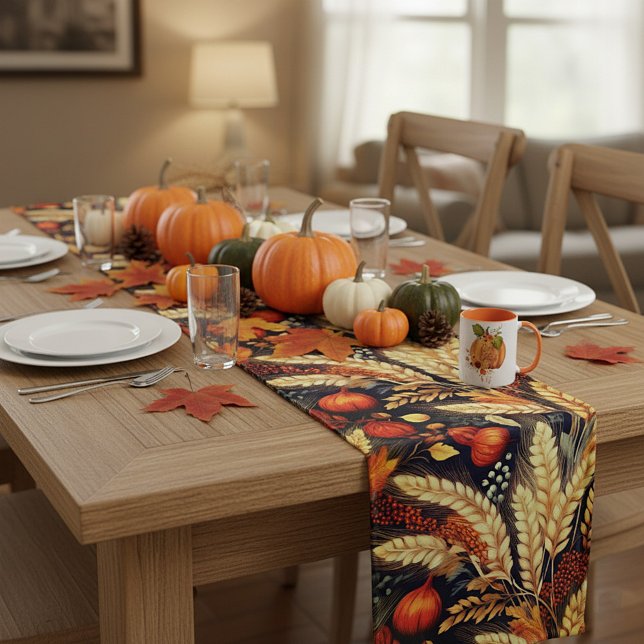 Caminho De Mesa Médio Padrão de colheita do outono (Criador carregado)