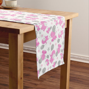 Caminho De Mesa Médio Padrão De Elefantes Rosa, Elefantes Cutes, Estrela