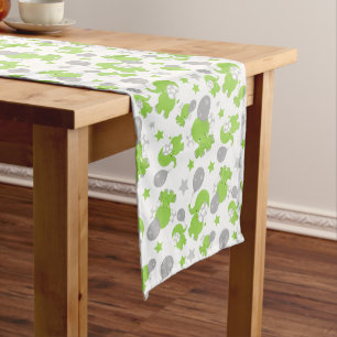 Caminho De Mesa Médio Padrão De Elefantes Verdes, Elefantes Cutes, Estre