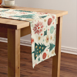 Caminho De Mesa Médio Padrão de Festas de Inverno Festivas