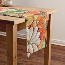 Padrão Floral Retro Vibrante Design