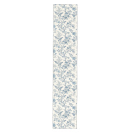 Caminho De Mesa Médio Padrão Floral Vintage Azul Toile de Jouy