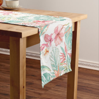 Caminho De Mesa Médio PixDezines Vintage Pastel H2 Havaí Folhagem Floral