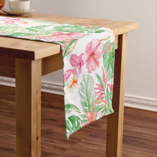 Caminho De Mesa Médio PixDezines Vintage Pastel H2 Havaí Folhagem Floral